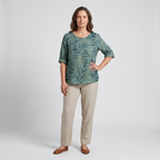 Solis | Woman’s Blouse | Printed Asymmetric Button