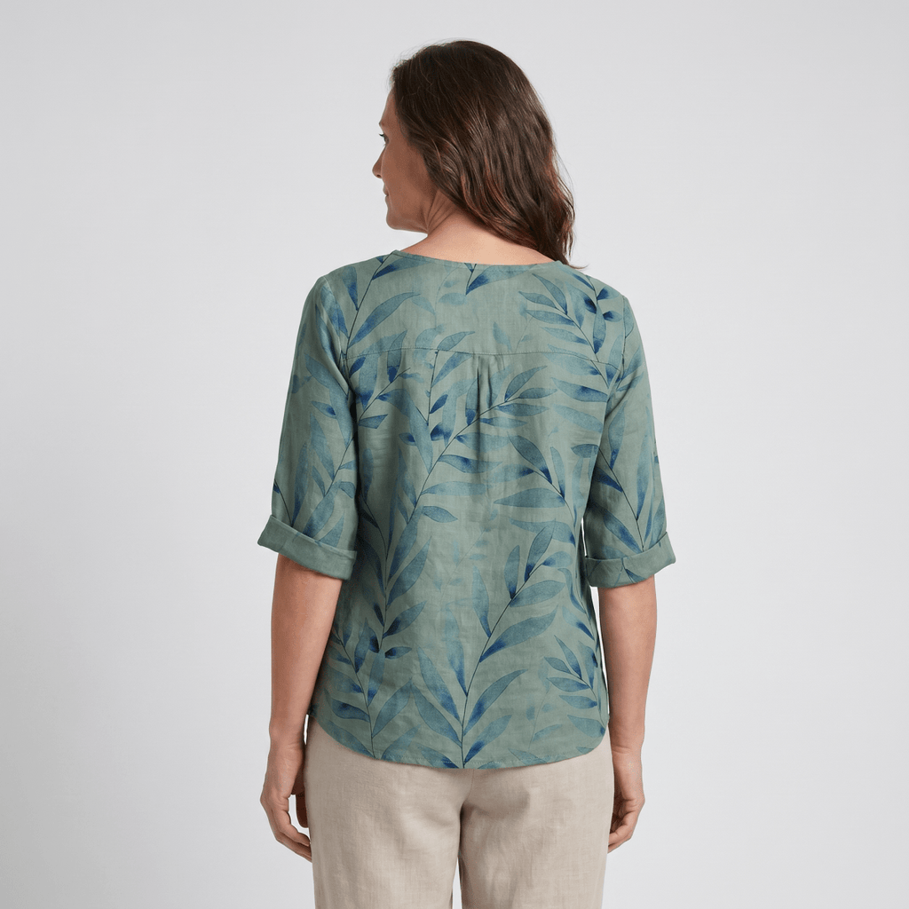 Flōre | Woman’s Blouse | Printed Asymmetric Button