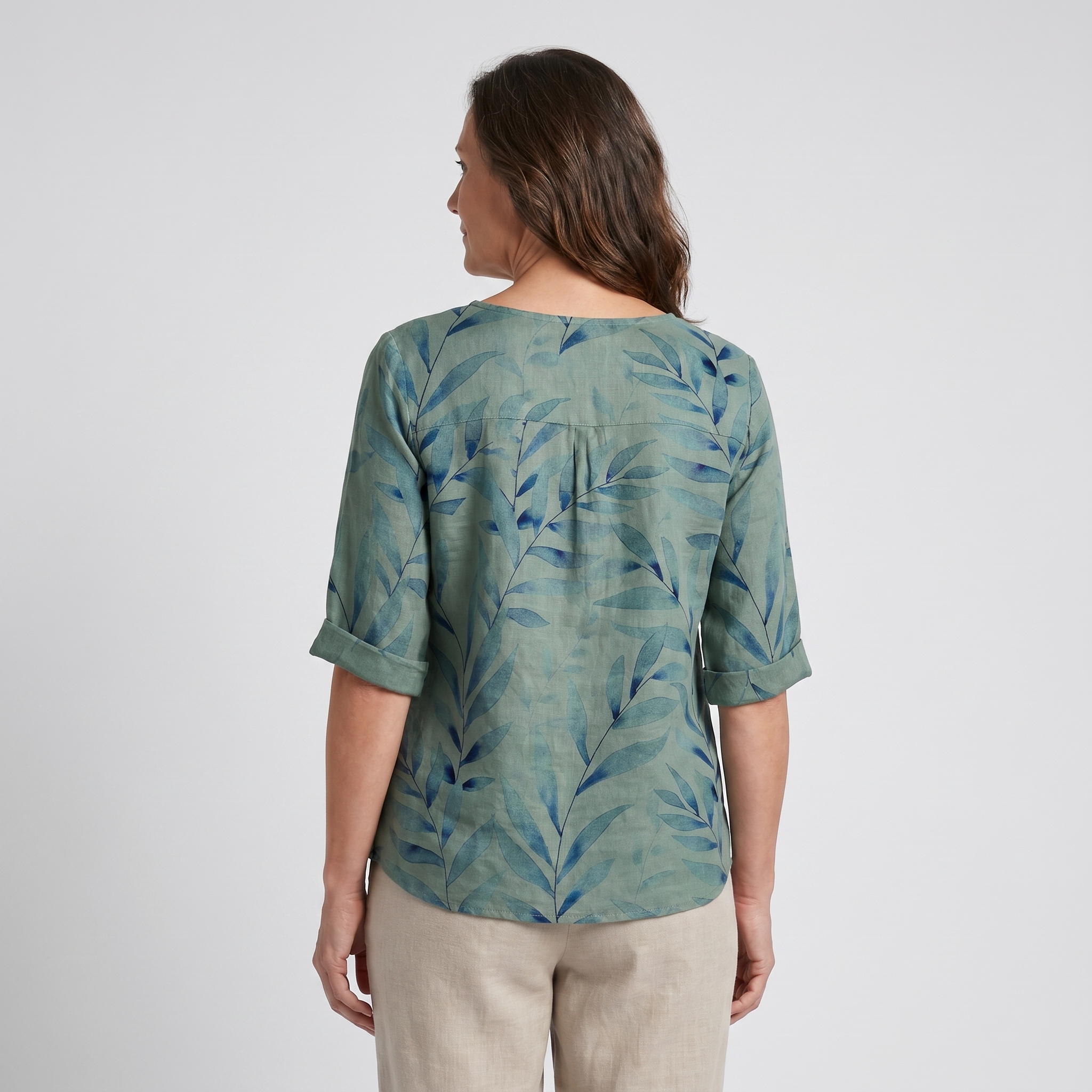 Solis | Woman’s Blouse | Printed Asymmetric Button