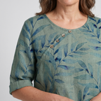 Solis | Woman’s Blouse | Printed Asymmetric Button