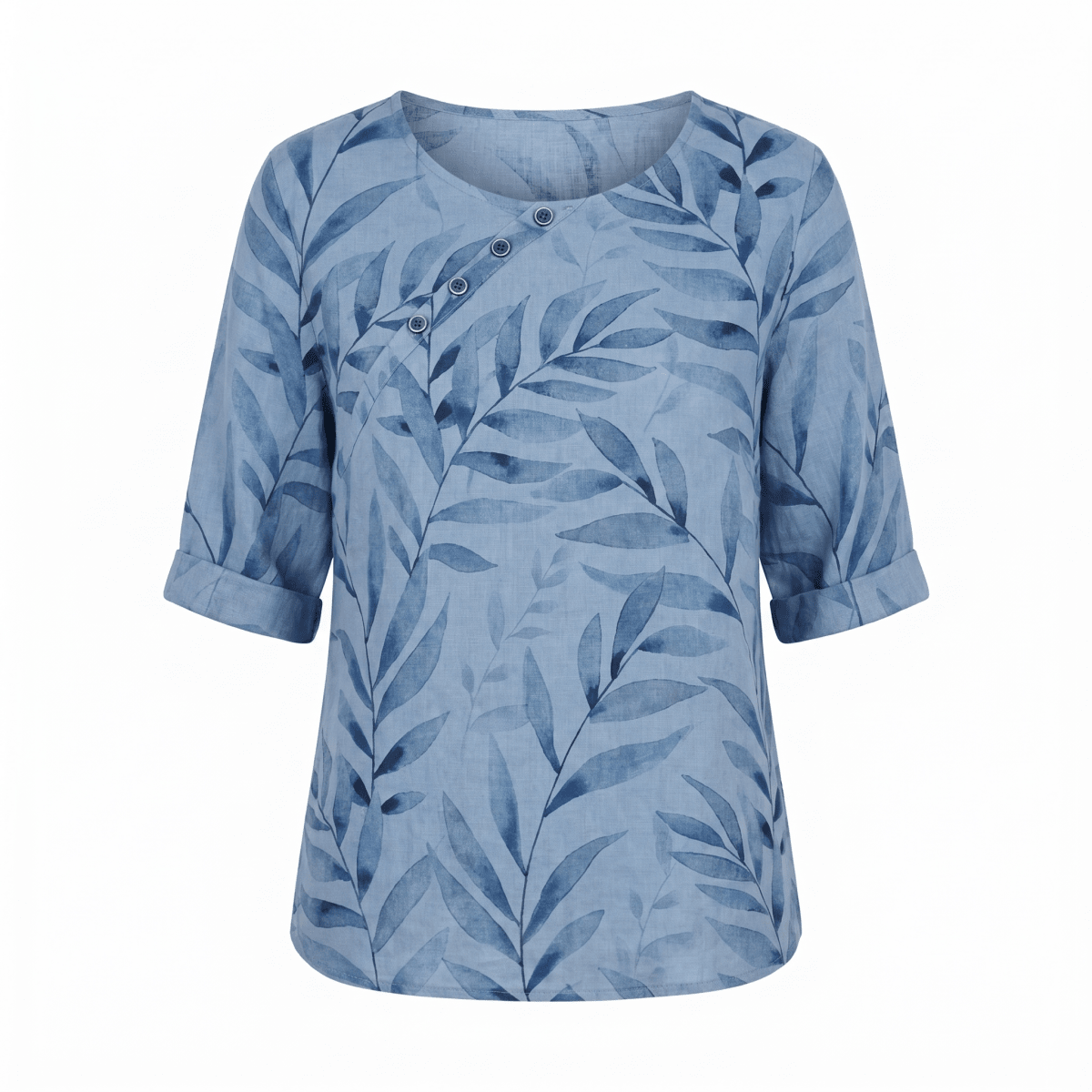 Flōre | Woman’s Blouse | Printed Asymmetric Button