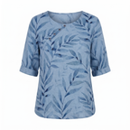 Solis | Woman’s Blouse | Printed Asymmetric Button
