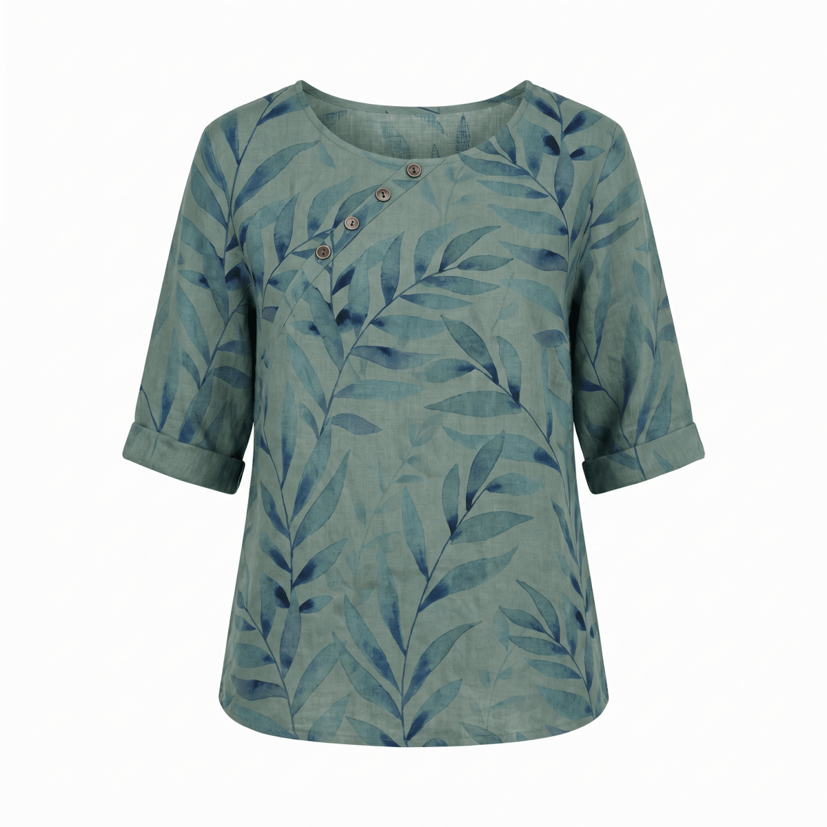Flōre | Woman’s Blouse | Printed Asymmetric Button