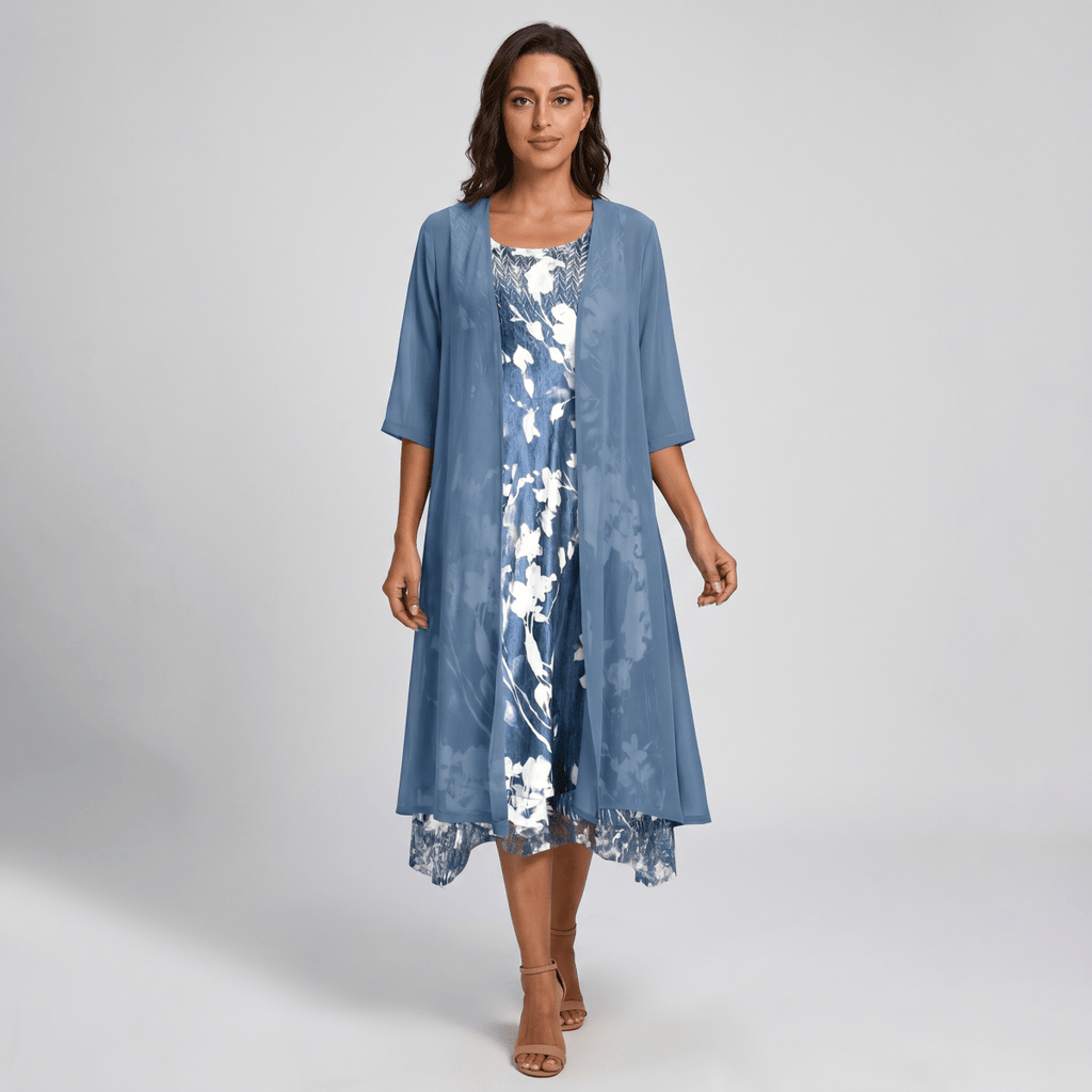Parsha | Women's Dress | Layered Open Front Midi