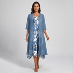 Parsha | Women's Dress | Layered Open Front Midi