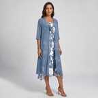 Parsha | Women's Dress | Layered Open Front Midi