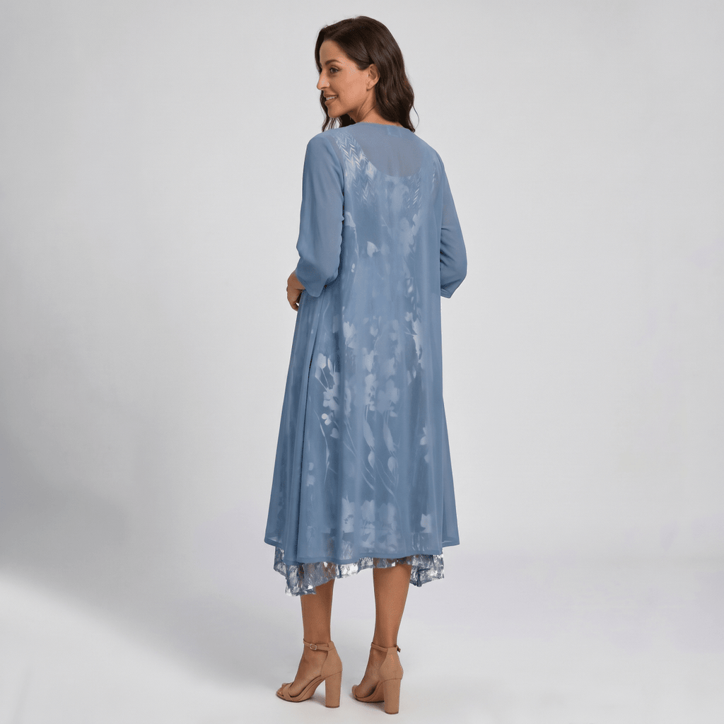 Parsha | Women's Dress | Layered Open Front Midi