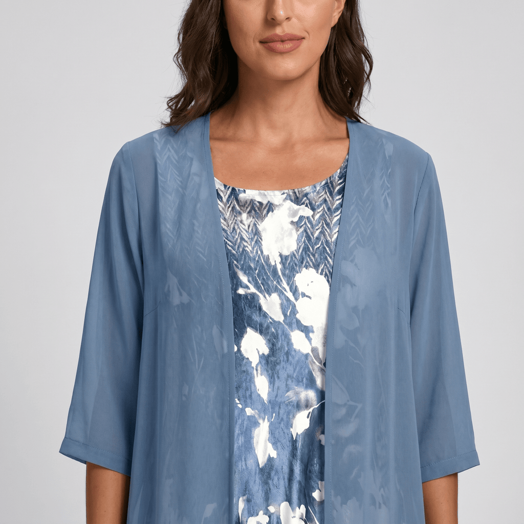 Parsha | Women's Dress | Layered Open Front Midi