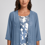 Parsha | Women's Dress | Layered Open Front Midi