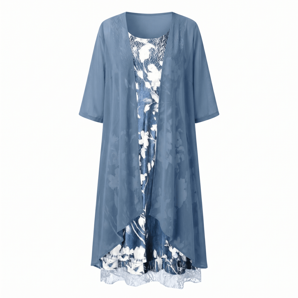 Parsha | Women's Dress | Layered Open Front Midi