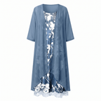 Parsha | Women's Dress | Layered Open Front Midi