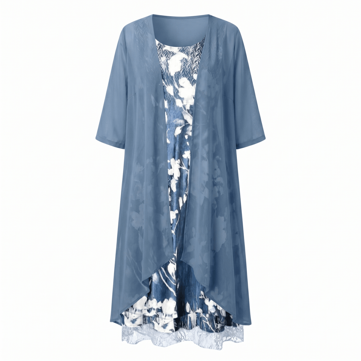 Parsha | Women's Dress | Layered Open Front Midi