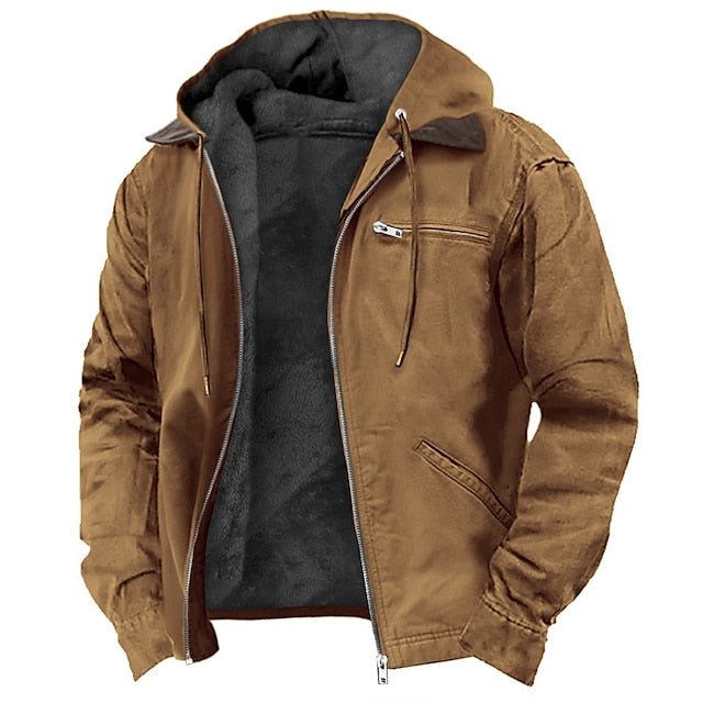 Calico | Men's Jacket | Zipper Front with Pockets Brown